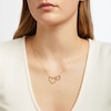 Thumbnail Image 3 of Double Heart Necklace 10K Yellow Gold 16&quot;