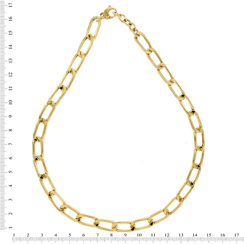 Oval Link Necklace 10K Yellow Gold 16"