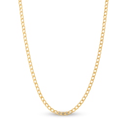 Children's Curb Chain Necklace 14K Yellow Gold 13&quot;