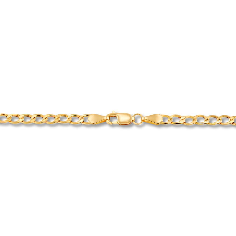 Main Image 2 of Children's Curb Chain Necklace Hollow 14K Yellow Gold 13&quot;