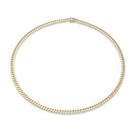 Cuban Chain Necklace 14K Yellow Gold 22&quot;