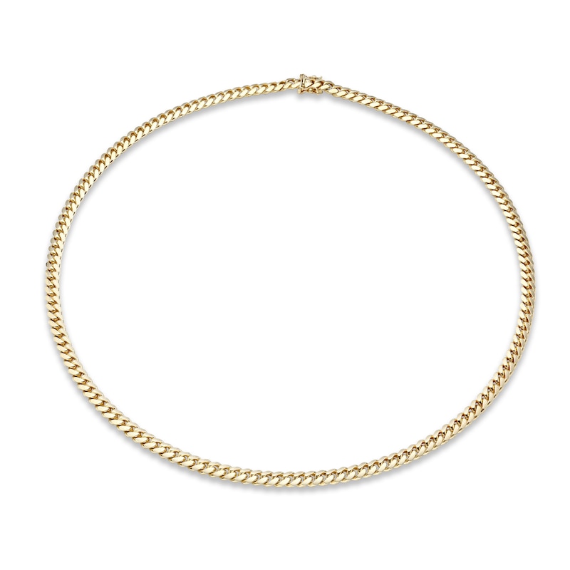 Main Image 1 of Cuban Chain Necklace Solid 14K Yellow Gold 22&quot;
