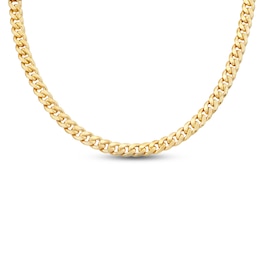 Men's Cuban Chain Necklace 10K Yellow Gold 24&quot;