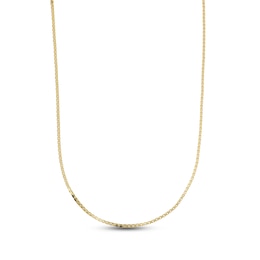 Square Box Chain Necklace 14K Yellow Gold 20&quot;