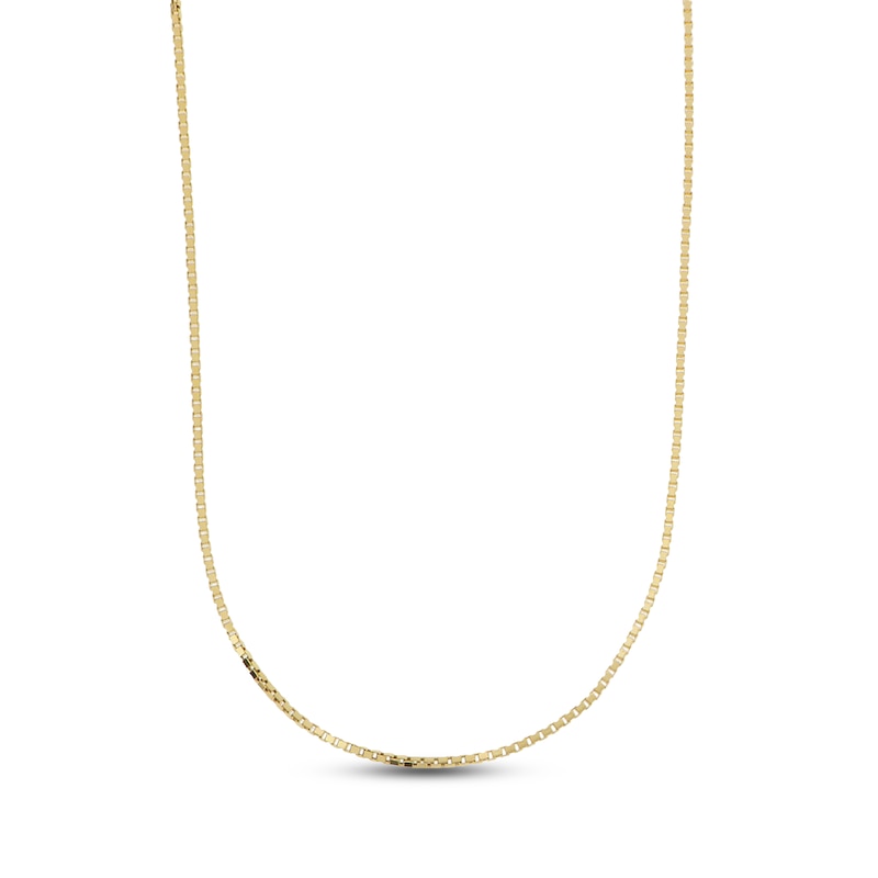 14K Yellow Gold Square Key Necklace