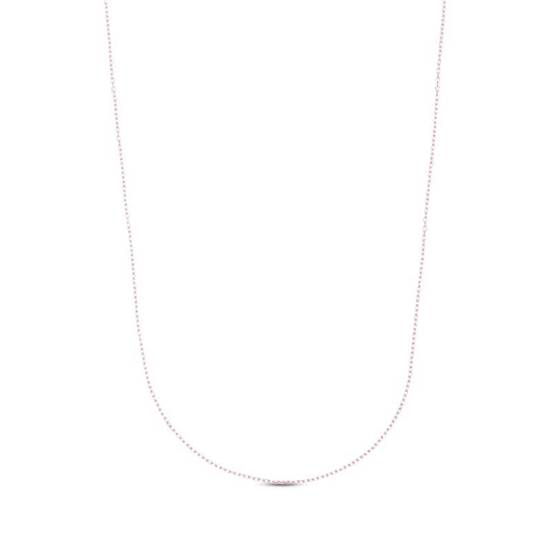 Solid Rolo Cable Chain Necklace 14K Rose Gold 18"