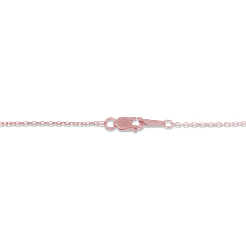 Solid Rolo Cable Chain Necklace 14K Rose Gold 18"