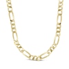 Thumbnail Image 1 of Figaro Chain Necklace Hollow 10K Yellow Gold 24&quot;