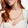 Thumbnail Image 5 of Figaro Chain Necklace Hollow 10K Yellow Gold 24&quot;