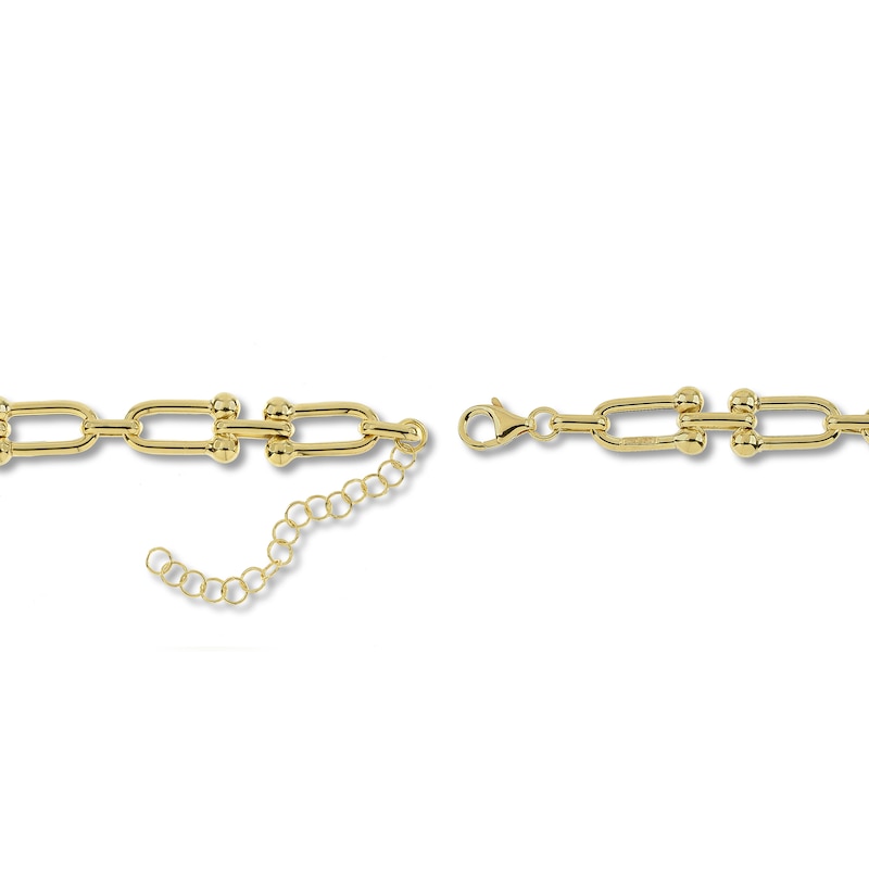 Hollow Link Necklace 10K Yellow Gold 16"