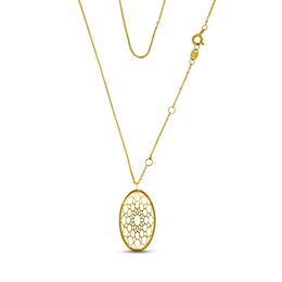 Oval Necklace 14K Yellow Gold 18&quot;