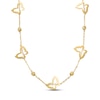 Thumbnail Image 0 of Butterfly Bead Station Necklace 10K Yellow Gold 18"