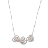Thumbnail Image 0 of Diamond Three-Heart Necklace 1/3 ct tw Round-cut 10K Two-Tone Gold 18"