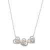 Thumbnail Image 1 of Diamond Three-Heart Necklace 1/3 ct tw Round-cut 10K Two-Tone Gold 18&quot;