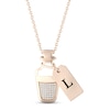 Thumbnail Image 0 of Disney Treasures Alice in Wonderland Diamond Potion Bottle Necklace 1/10 ct tw 10K Rose Gold 17"