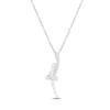 Thumbnail Image 0 of Diamond Necklace 1/4 ct tw Round & Baguette-cut 10K White Gold 18"