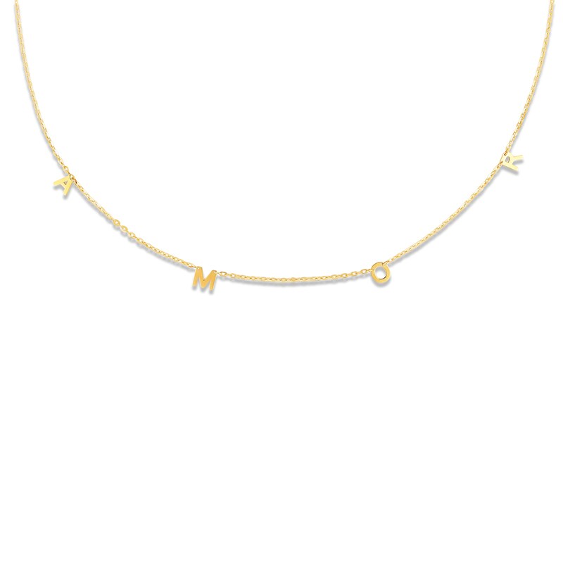 "Amor" Necklace 14K Yellow Gold 18"