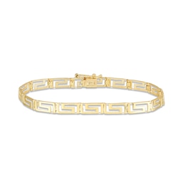 Diamond-Cut Greek Key Bracelet 14K Yellow Gold 7.25"