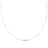 Diamond-Cut Bead Necklace 14K Tri-Tone Gold 17"