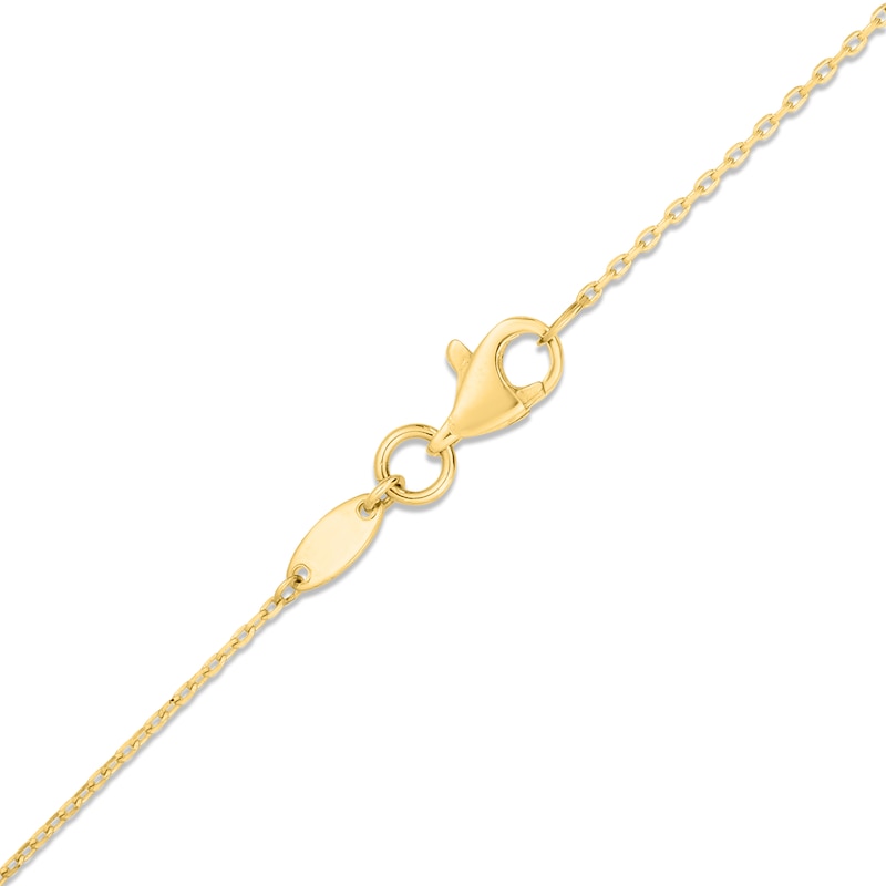 Main Image 3 of Crescent Moon Necklace 14K Yellow Gold 17&quot;