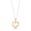 Thumbnail Image 1 of Double Heart Necklace 14K Two-Tone Gold 18&quot;