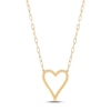 Thumbnail Image 0 of Open Heart Paperclip Necklace 10K Yellow Gold 18"