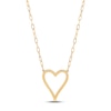 Thumbnail Image 0 of Open Heart Paperclip Necklace 10K Yellow Gold 18"