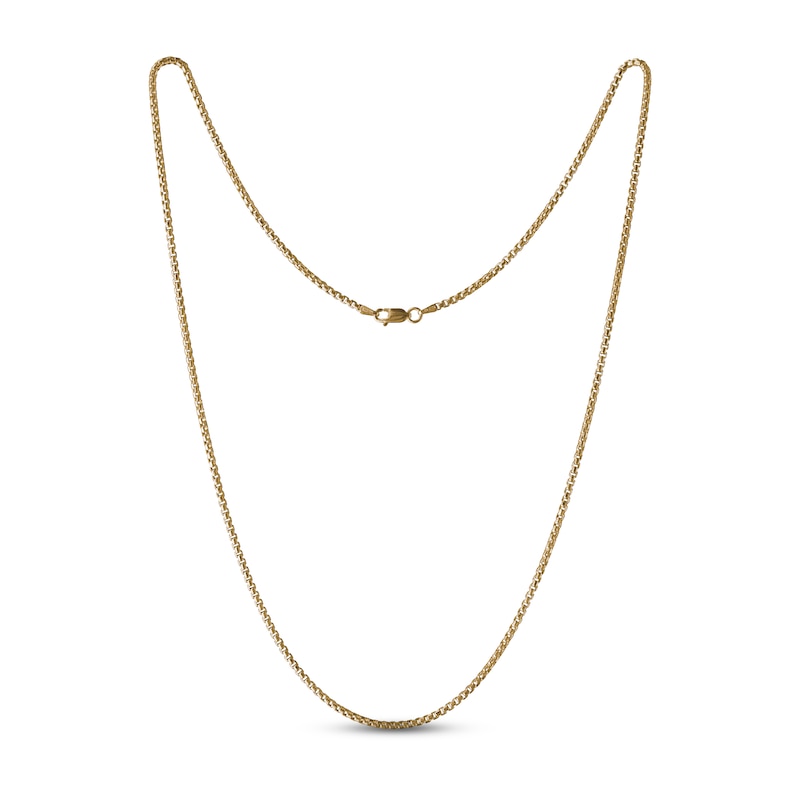Men's Box Chain Necklace 10K Yellow Gold 20"