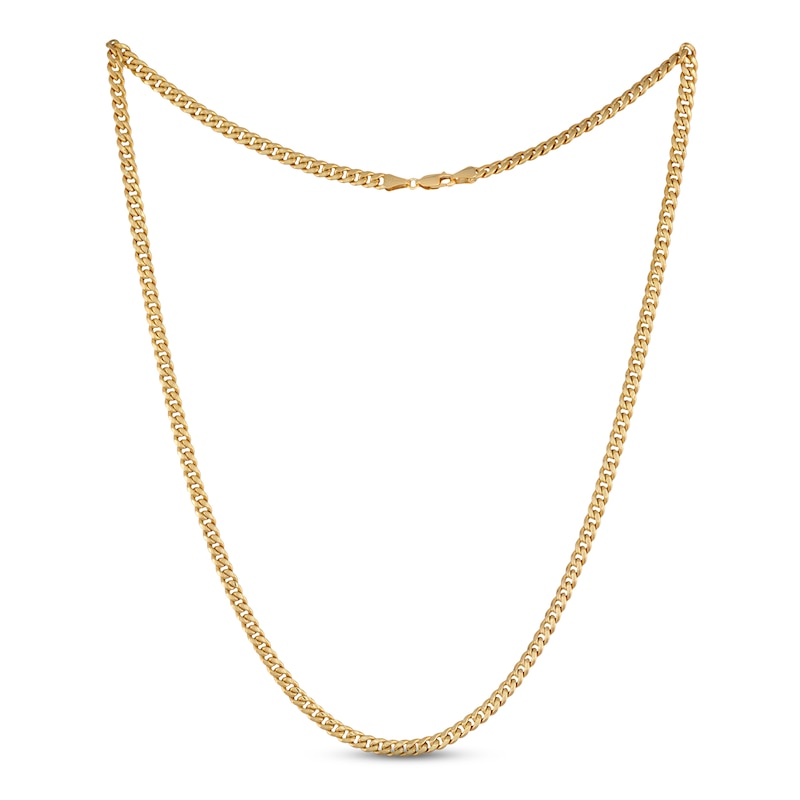 Men's Cuban Chain Necklace 14K Yellow Gold 20"