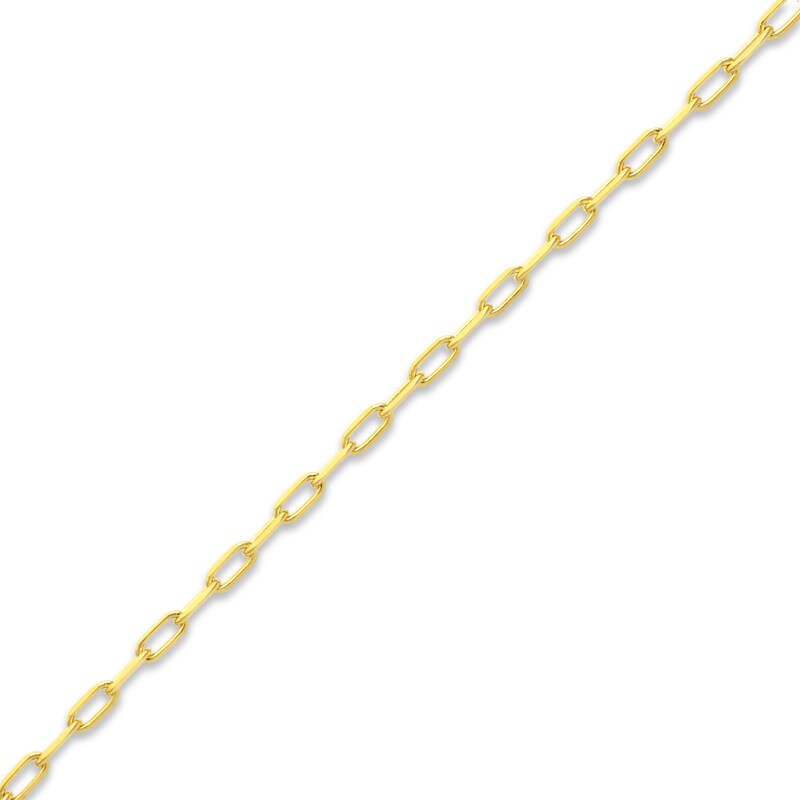 Solid Paperclip Necklace 14K Yellow Gold 16"