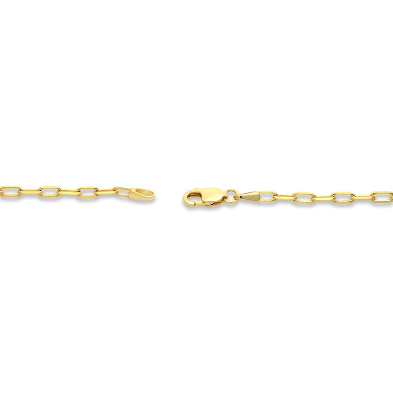 Solid Paperclip Necklace 14K Yellow Gold 16"