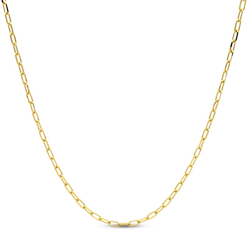 Paperclip Necklace 14K Yellow Gold 18"