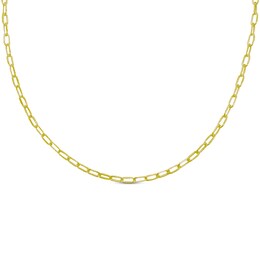 Diamond-cut Paperclip Necklace 14K Yellow Gold 18&quot;