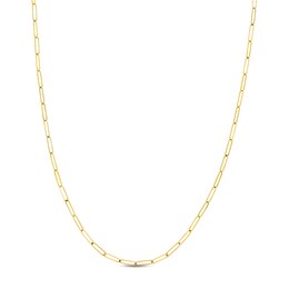 Paperclip Necklace 14K Yellow Gold 18&quot;