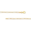 Thumbnail Image 2 of Solid Paperclip Necklace 14K Yellow Gold 18"