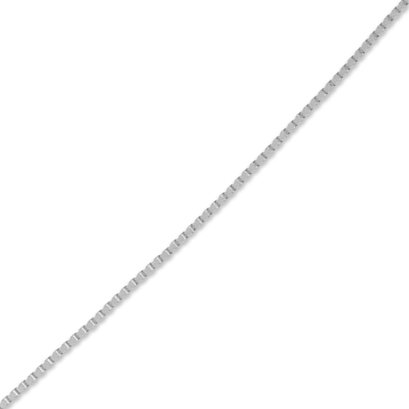 Main Image 2 of Square Box Chain Necklace Hollow 14K White Gold 18&quot;
