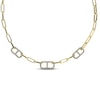 Thumbnail Image 0 of Glitter Paperclip Necklace 14K Yellow Gold 18.5"