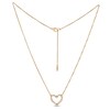 Diamond-cut Heart Necklace 10K Yellow Gold 18.25"