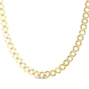 Hammered Circle Necklace 10K Yellow Gold 18"
