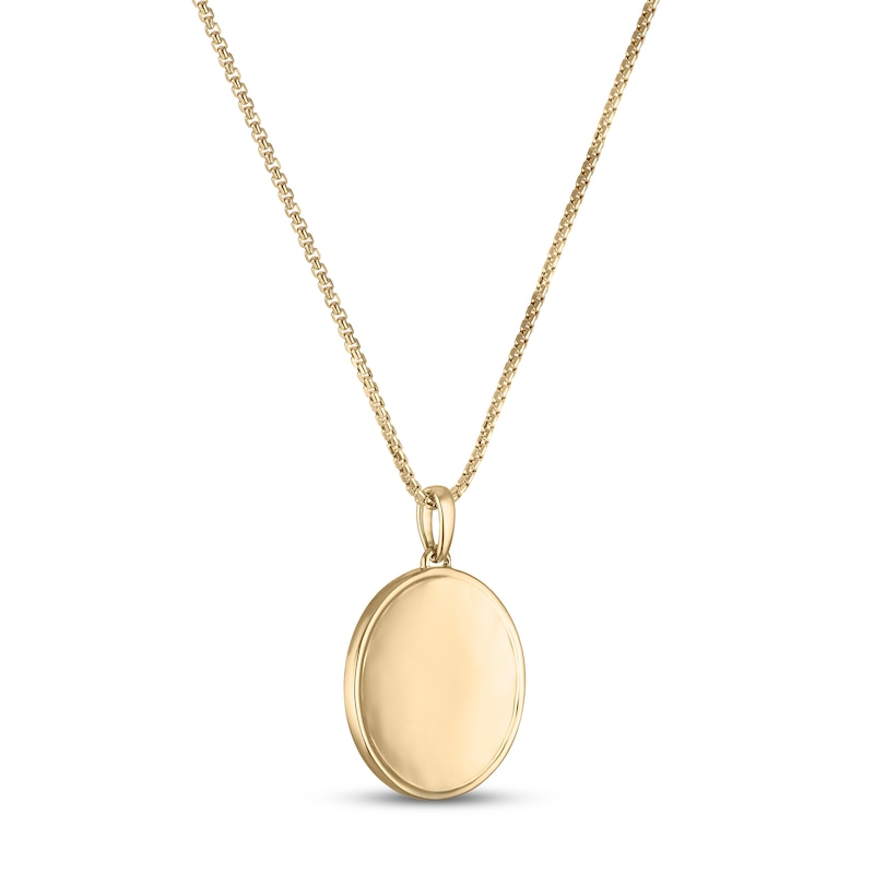Main Image 2 of Angel Warrior Medallion Necklace 10K Yellow Gold 22&quot;