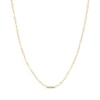 Thumbnail Image 1 of White Enamel Disc Curb Chain Necklace 14K Yellow Gold 18&quot;