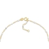 Thumbnail Image 3 of White Enamel Disc Curb Chain Necklace 14K Yellow Gold 18&quot;