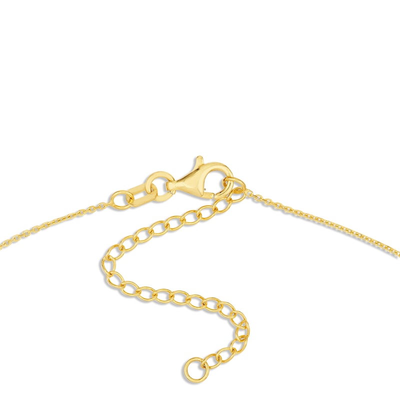 Main Image 3 of Paw Print Disc Necklace 14K Yellow Gold 18"