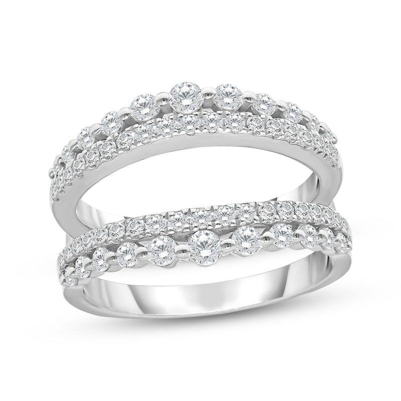Main Image 1 of Lab-Grown Diamonds Enhancer Ring 1 ct tw Round-cut 14K White Gold
