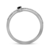 Thumbnail Image 2 of Black & White Diamond Ring 1/10 ct tw Sterling Silver
