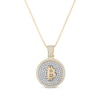 Thumbnail Image 1 of Men's Diamond &quot;B&quot; Medallion Necklace 2-1/10 ct tw 10K Yellow Gold 22&quot;