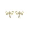 Thumbnail Image 2 of Children's Cubic Zirconia Dragonfly Stud Earrings 14K Yellow Gold