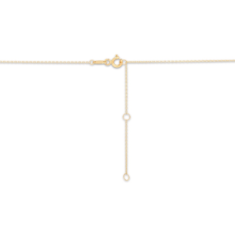 Main Image 3 of &quot;The Sun&quot; Tarot Card Enamel Necklace 10K Yellow Gold 18&quot;
