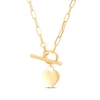 Thumbnail Image 1 of Heart Toggle Paperclip Necklace 14K Yellow Gold 17&quot;