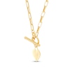 Thumbnail Image 1 of Heart Toggle Paperclip Necklace 14K Yellow Gold 17"